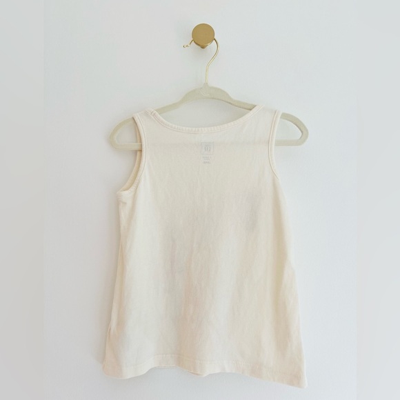 GAP Kids Express Yourself Tank Top - Cream with Zebra Design Girls 2T - Picture 2 of 5